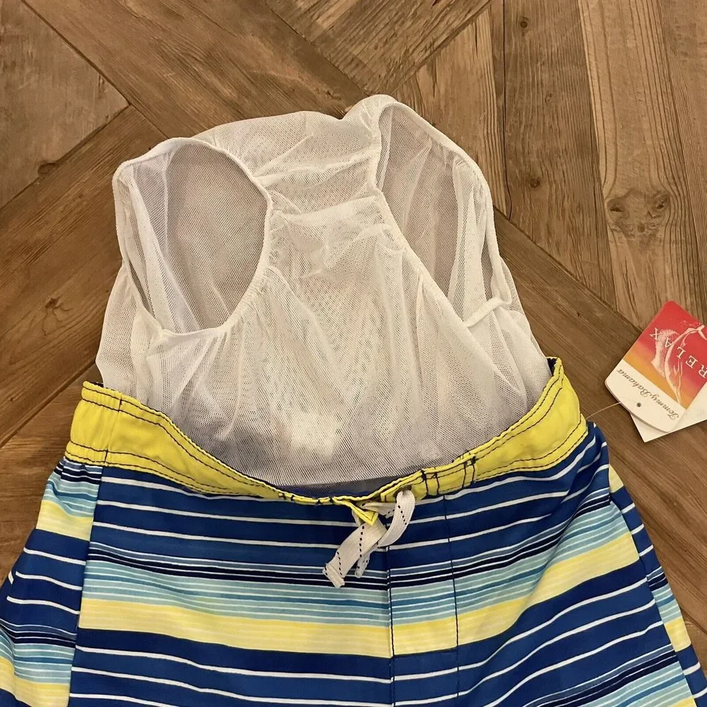 Tommy Bahama Boys Nautical Lined Swim Trunks Size‎ Youth Boys Large NWT